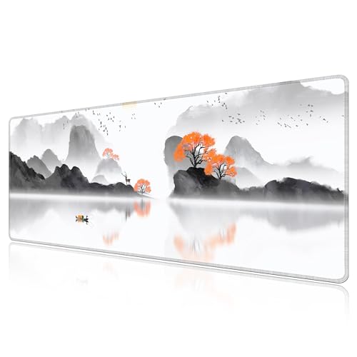 Tapis de souris à bords cousus LL-COEUR XXL avec finition haut de gamme