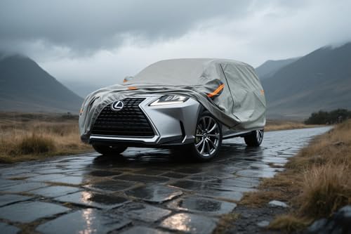 Image of Kayme Heavy Duty Car Cover Custom Fit Lexus NX200t NX250 NX300 NX350 NX450h, Waterproof All Weather for Automobiles, Full Exterior Covers Rain Sun UV Protection.