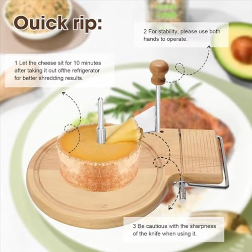 Tabla cortadora de queso, rallador multifuncional, pelador para quesos, mantequilla, chocolate, accesorios de cocina