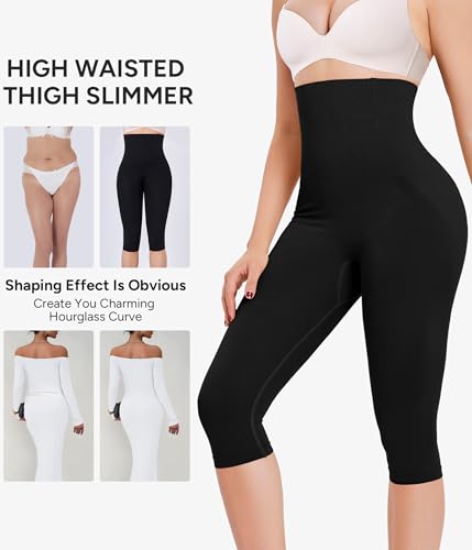 Nebility Seamless Shapewear Tummy Control High Waist Compression Leggings for Women Butt Lifting Shapewear Thigh Slimmer3