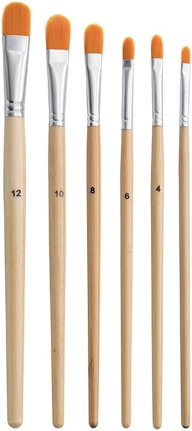 Paint Brush 25-piece Gouache DIY Graffiti Flat Round Peak Palette Birch Pole Nylon