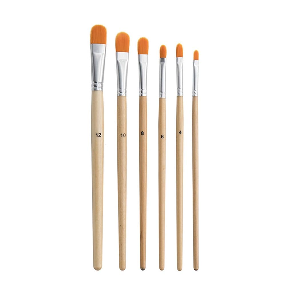 25-teiliges Gouache-DIY-Graffiti-Pinselset mit runder Spitze, Palettenpinsel aus Birkenholz und Nylon, D-25 Stück,D-25 pcs
