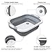 MFTEK Foldable Multifunction Chopping Board, Collapsible Dish Tub Basin Cutting Board Colander, Vegetable Fruit Wash and Drain Sink Storage Basket, Space Saving for Kitchen Home
