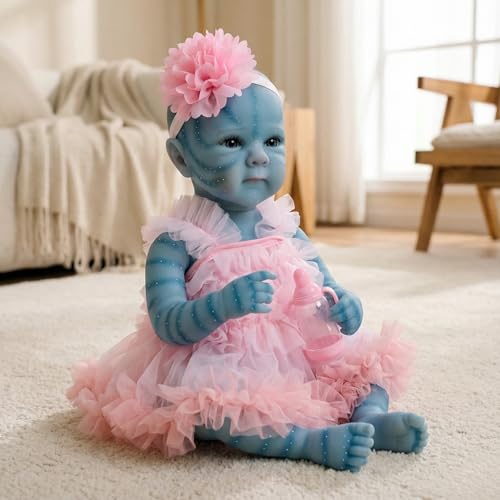 Muñeca Reborn Bettie 46 cm con cabello pintado y chupete magnético miniatura 1