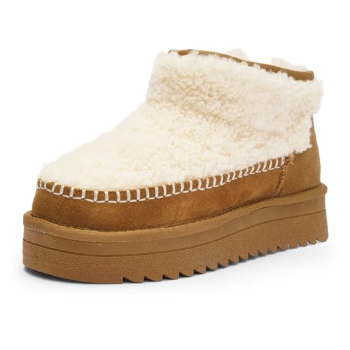 ARA Arktis, Botas Cortas al Tobillo Mujer, Cognac Cream, 42 EU