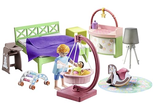 PLAYMOBIL MyLife 71609 Schlafzimmer mit Babyspielecke, und Zwei Figuren, zu über 80 % aus recycelten und biobasierten Materialien… – Ansicht 6