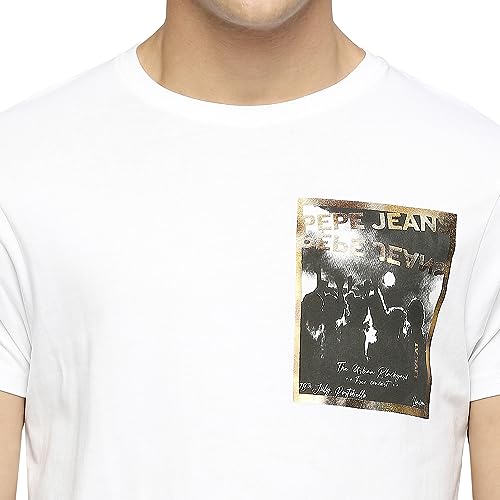 Image of Pepe Jeans Men T-Shirt|Cotton|Slim Fit
