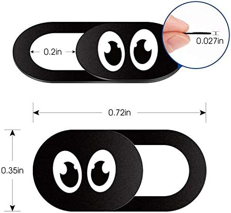 Webcam Cover Laptop Camera Covers Slide for Laptop Computer Phone Camera Privacy Covers Ultra Thin 6 Pack（Eyes）