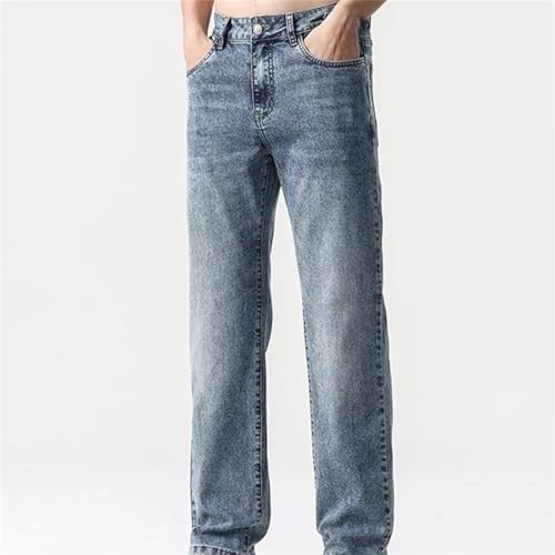 Men's Wide-Leg Jeans – Baggy Loose Straight Retro Blue Denim Pants, Streetwear Fashion Pockets4