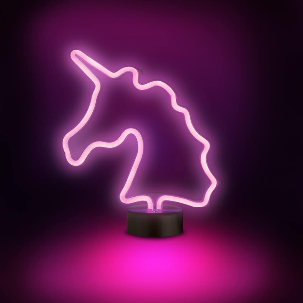 Volkano ユニコーン 電池式 LED ネオンライト 暗闇で光る テーブルトップ デスク カウンター 寝室 オフィス 明るい発光