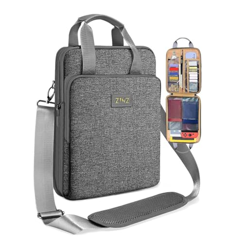 ZINZ Laptop Case 12.9 13 Shoulder Bag, Expandable Handbag with Valuables Compartment Compatible with MacBook Air/Pro/Neo 13 M5/M4/M3/M2/M1, iPad 12.9/13/11, Water-Resistant & Shockproof,L02G03