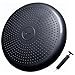 AppleRound Air Stability Wobble Cushion with Pump, 34cm/13.5in Diameter, Balance Disc, Sensory Wiggle Seat (Black)