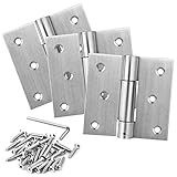 3 Pack 3' Self Closing Door Hinges, 201 Stainless Steel Heavy Duty Spring Hinges, Automatic Closing...