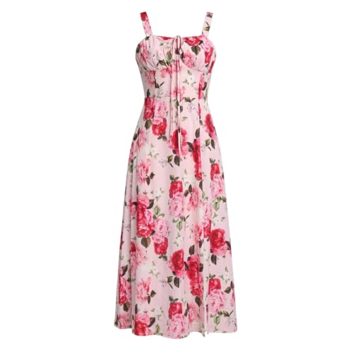 Robe bohème avec imprimé floral pour femme, tenue de plage chic et voyage d'été