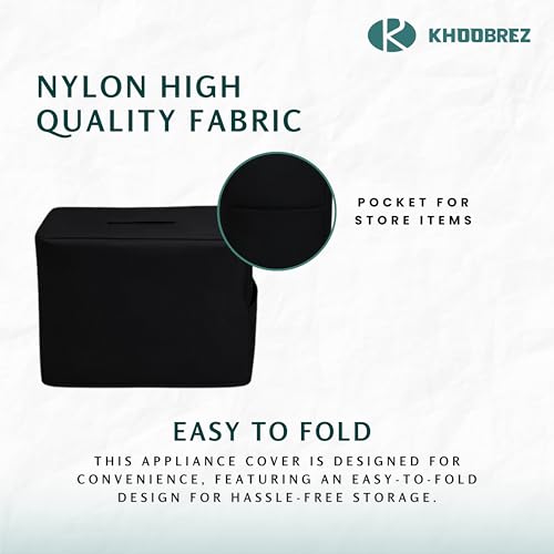 Image of KHOOBREZ Nylon Dust And Waterproof Washable Stand Mixer Cover For Kitchen Sm-Bc (Black)