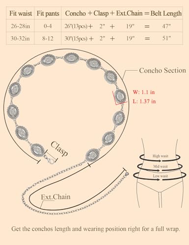 Image of TOPACC Gold Chain Belts for Women Fashion Thick Metal Link Waist Belt | Chunky adjustable gold belt for dresses jeans pants country concerts cowgirl outfits