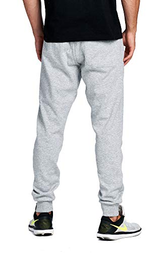 Image of ProGo Men's Casual Jogger Sweatpants Basic Fleece Marled Jogger Pant Elastic Waist