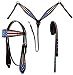 Tahoe Tack Patriotic Hand Painted American Flag Western Browband Headstall with Matching Reins & Breast Collar, Full Size