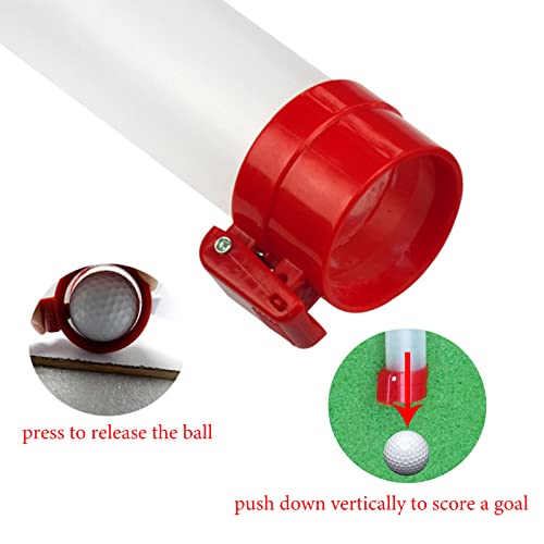 Nw Golf Ball Picker Shag Tube - Plastic With Ball Release Retrievers Collector Grabber Picker Pick Up Sucker Tool (Red) #TOP3