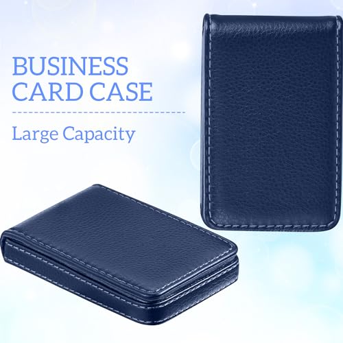 image for Outus 2 Pieces Business Card Holder, Business Card Wallet PU Leather B