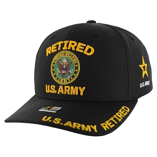 Image of Retired US Army Veteran Hat Official Licensed Army Hat, Adjustable Baseball Cap for Men Tactical Hat