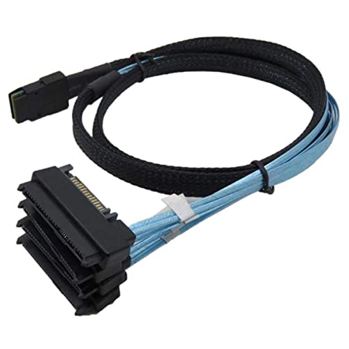 NUOBESTY 0.5m Cable De Datos Sas Cable Mini Sas Adaptador De Disco Duro Para Uso Computadoras