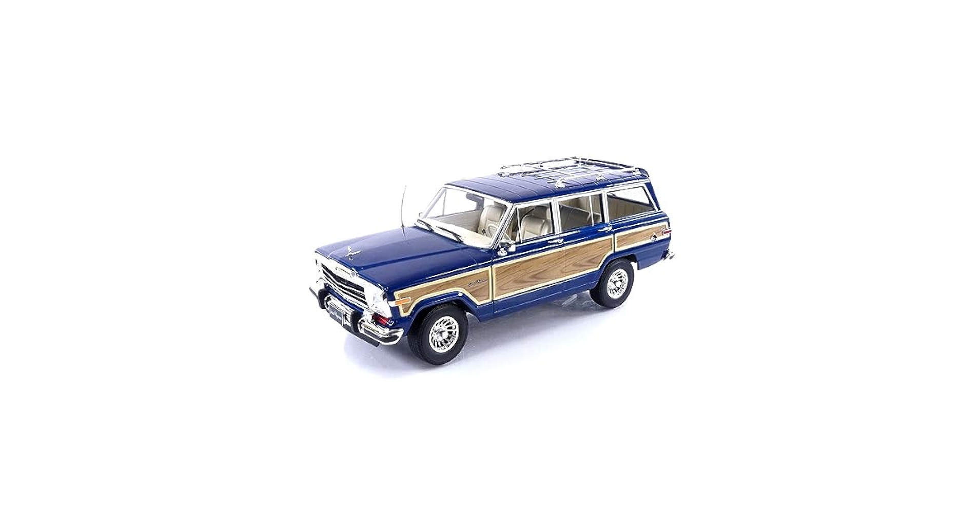 Jeep Grand Wagoneer ミニカー ホワイト/ウッド調　1989 1989 Jeep Grand Wagoneer - White 1:18 Scale | Collectable