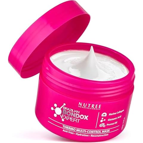 HAIR MASK FOR DAMAGED HAIR BRAZILIAN BONDOX TREATMENT 8.8 oz Thermal Activated Mask for Dry Frizzy Hair | Formaldehyde Free Cruelty Free | Results for up to 1-3 months | Almond Hair Oil Cover
