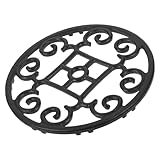 BESPORTBLE Anello Wok in Ferro per Fornello a Gas Griglia e Sottopentola Multifunzionale Anello di Supporto Resistente Compatibile la Maggior Parte dei Wok e Pentole Protezione Piano