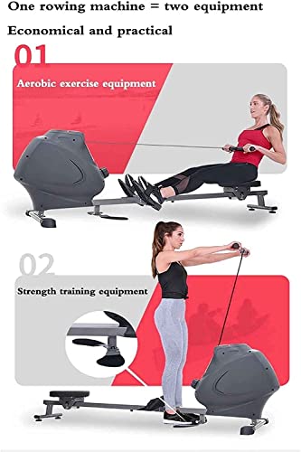 Image of Magnetic Rowing Adjustable Resistance Cardio Strength Training Comfortable Seat Cushion /286 LB Weight Capacity