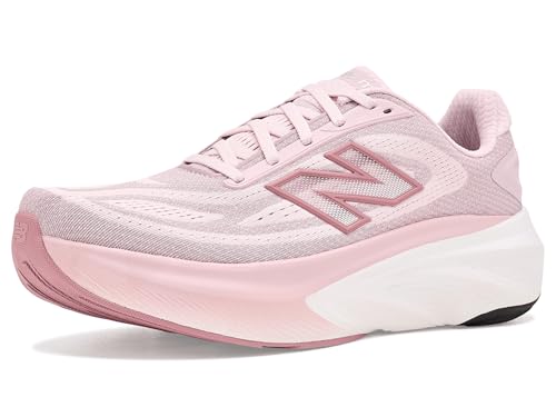 New Balance Fresh Foam X More V6 Tênis de corrida feminino, Rosa pedra/jacarandá, 36