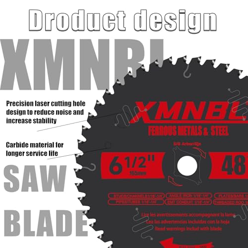 Image of 6-1 /2 Inch Metal Cutting Blade,Replace for Diablo D0648CFX 6-1 /2 inch Metal Cutting Circular Saw Blade,Compatible with 6 1 /2 Inch Circular Saw,Cermet Carbide Up to 5X Longer Life 5 /8 Arbor