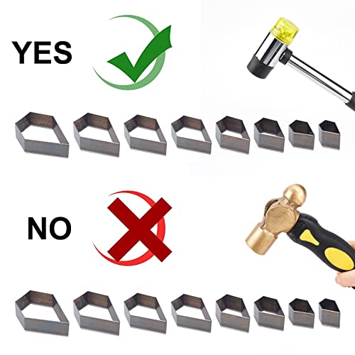 Superdant 8 Pcs One Hole Hollow Punch Cutter Set,8 Sizes Diamond Shape Leather Cutting Dies High Carbon Steel Cutter Tool Cutting Mold Punching Die Set For Diy Leather Craft #TOP4