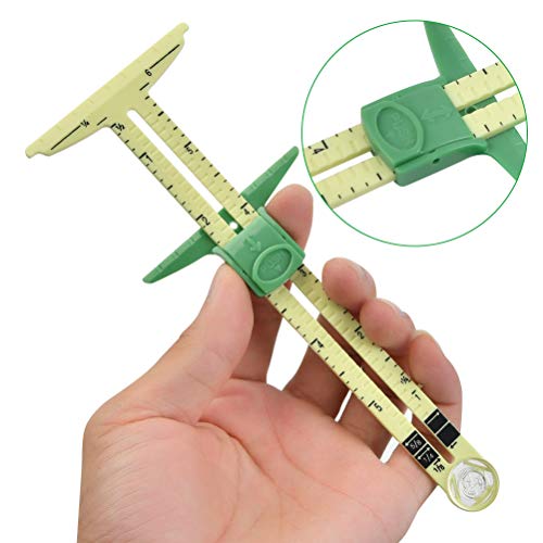 FOCCTS 5-in-1 Sewing Ruler Tool, Sewing Gauge Ruler as T-Gauge, Hem Gauge, Seam Allowance, Buttonhole Spacer and Circle Compass Sliding Gauge Measuring for Beginner Work - Thumbnail 4