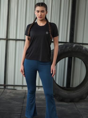 Image of CHKOKKO Gym Tshirt for Women Workout Dry Fit t Shirt Sports Tshirt Lightweight Round Neck Breathable Half Sleeve Activewear Mesh Running Yoga Tops for Woman