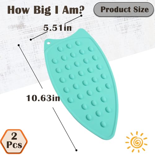 Patins en silicone pour planche à repasser vert clair x2 - 3