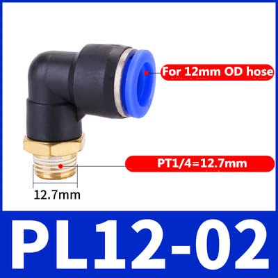 Adaptateur Pneumatique Nologo - Filetage Mâle 1/8" à 1/2" Pour Tubes 6-12mm - Raccord Laiton/Plastique - Bleu/Noir