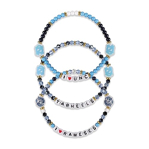 FOCO North Carolina Tar Heels NCAA 3 Pack Team Friendship Bracelet