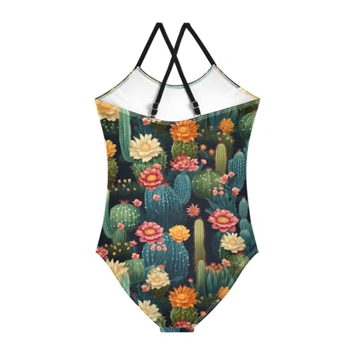 Cactus Flowers Floral Girls One Piece Swimsuit Beach Swimwear 208502252