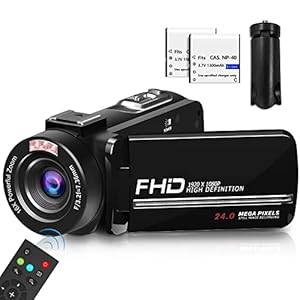 WIKICO Camcorder, 1080P Video Camera for YouTube with Infrared Night Vision, 18X Digital Zoom, 3.0“ 270° Rotation Touch…