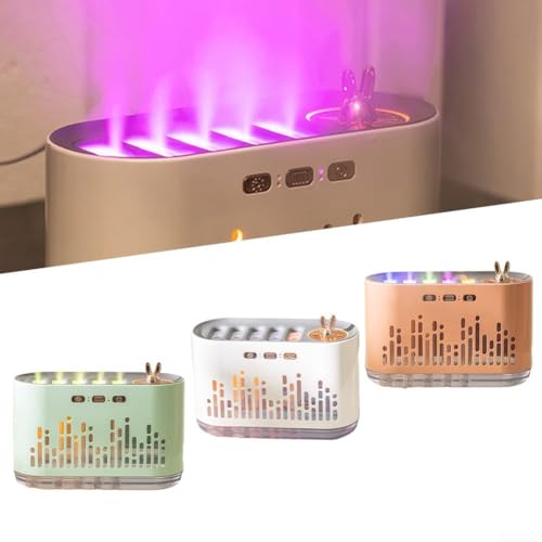 ZYWUOY Dynamic Sound Pickup Humidifier, Colorful Dynamic Music Humidifier Home Large Fog Air Aromatherapy Machine(white) - Image 5