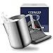 KYONANO Bricco per latte, 350 ml, in acciaio inox 18/8, accessorio per barista, caraffa per latte con panno Barista per cappuccino espresso (set da 2)