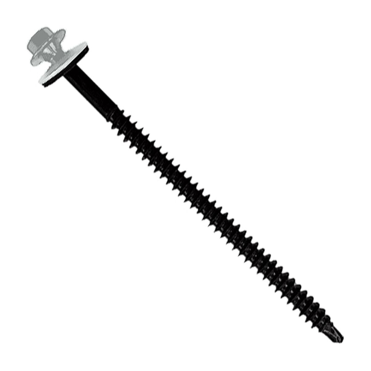 Fasteners Plus ST Fastening #12 x 3-3/4" InsulDrill Metal Roofing Screw - Bright White (Pack of 100)