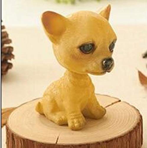 Image of Awestuffs Dog Bobblehead Resin Bobblehead Action Figure for Car, Desk, Office, Home Decor (Chihuahua)