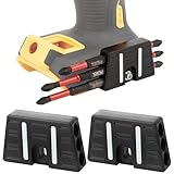 ユニバーサルフィット磁気ビットホルダー、ベルトクリップネジにしっかりと取り付け、ドライバーの左側と右側の両方にフィット、Milwaukee、DeWalt、リッジッド、マキタ、ボッシュ、リョービ、その他用 - 2個パック