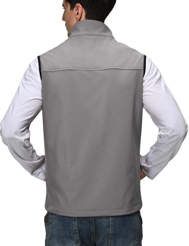 Zzkouine Gilet da Uomo in Softshell Antivento Leggero Vest Cappotto Senza Maniche Antivento e Impermeabile Multitasche, Giacca Calda Con Cerniera Per Viaggi e Attività All'aperto