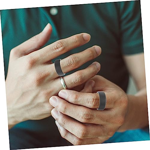 Anillos de silicona para hombre 10 piezas cómodos deportivos miniatura 6