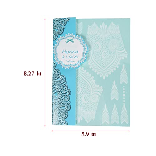 XMASIR 12 Sheets White Tatoo Sticker for Women Girls Waterproof Fake Tattoos Temporary Tattoo Kits - Image 3