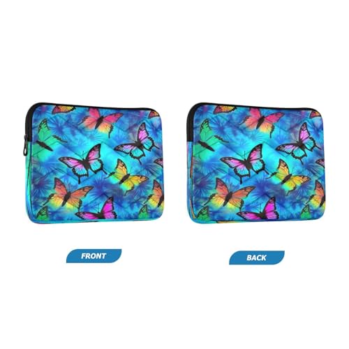 Funda para portátil azul con mariposas 13-14 pulgadas miniatura 2