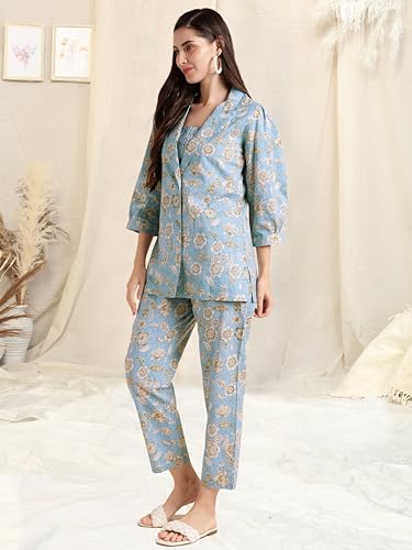 Image of MIRCHI FASHION Pure Cotton Kurta with Shrug Set | 3 Piece Cordset with Jacket & Pant | Ethnic Work Wear & Travel Wear Co-ord Set